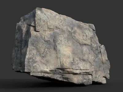 Realistic Blocky Rock 05 250612 Low-poly 3D model