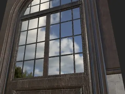 Windows Wall PBR  Low-poly 3D model