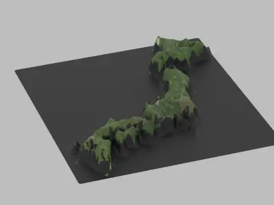 Japan Map Country Low-poly 3D model