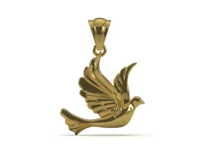 3D Peace Dove STL 3DM gold Pendant gp0007 3D print model