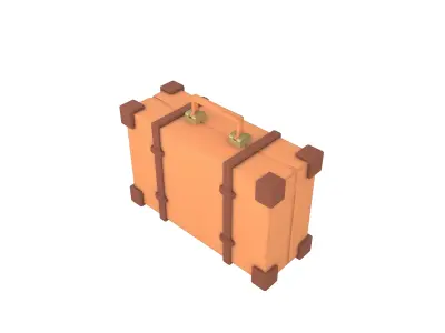 Briefcase v1 004 Low-poly 3D model