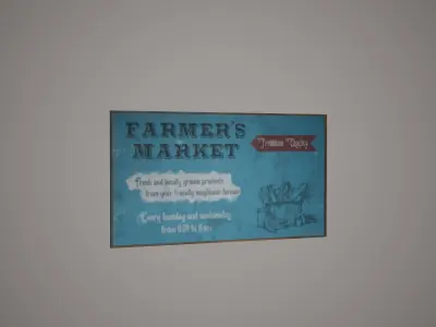 Billboard Set Low Poly Game Ready good loans framed Low-poly 3D model