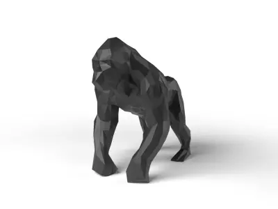 Gorilla Low Poligonal Low-poly 3D model