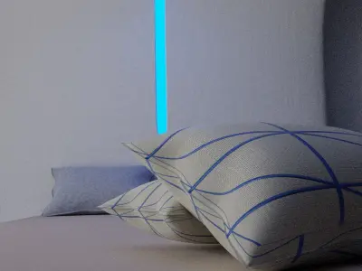 Sc-fi low-poly bedroom game-ready Low-poly 3D model
