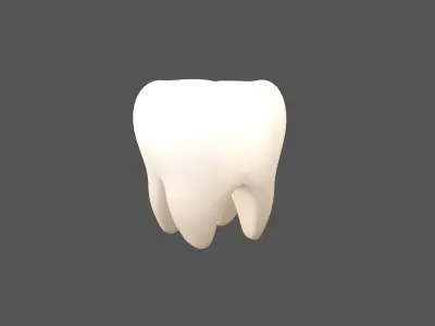 Tooth Emoji v1 001 Low-poly 3D model