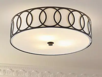 Hershberger Light Drum Flush Mount - 3 Colour Free 3D model