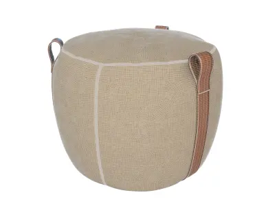  Lema Notch Pouf with Leather Handles 3D model