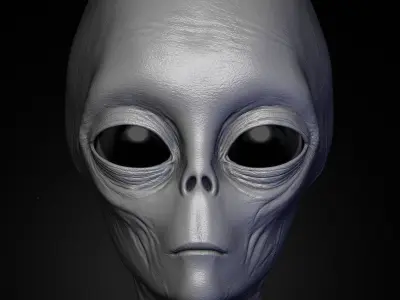 Realistic Alien 4 Sculpt 3D model