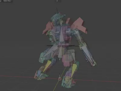MECHA WARRIOR RIGGING 3D model
