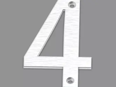 Number 4 3D print model