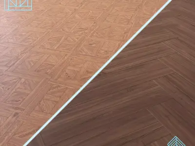 Parquet - Laminate - Wooden floor 2 in 1 Low-poly 3D model 92