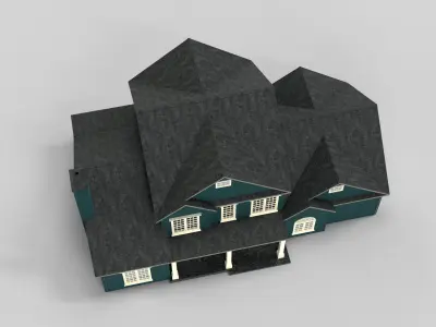 British House Design 15T3  Low-poly 3D model