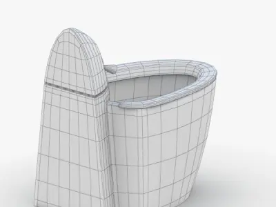 1561 - Toilet Low-poly 3D model