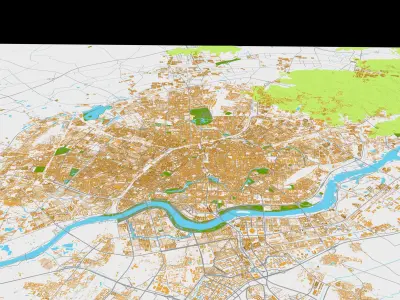 ShenYang City urban planning maq 3D Topography terrain  3D model