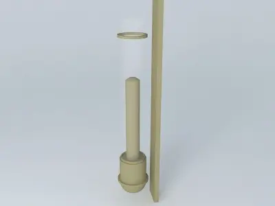 Bronze Candle Sconce 3D model
