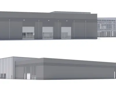  Modern Commercial Building Architecture with Interior 