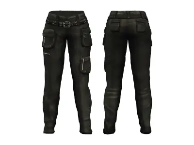 Cargo Pants Low-poly 3D model