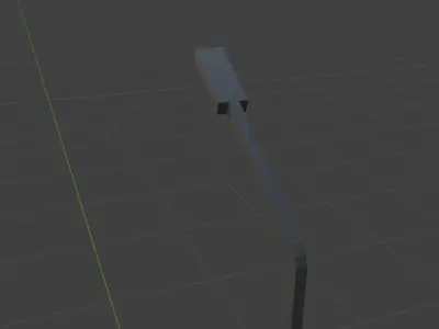 Lowpoly Lamp Post Low-poly 3D model