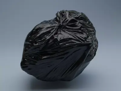 Trashbag - Big Low-poly 3D model
