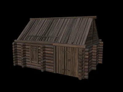 Medieval houses pack Low-poly 3D model buy