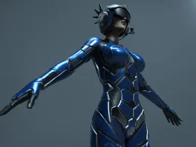 Sci-fi Female Character 3D model