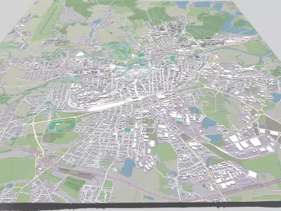 Cityscape Ceske Budejovice Czech Republic 3D model