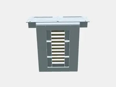 NORDLI Bed frame w storage and headboard Low-poly 3D model