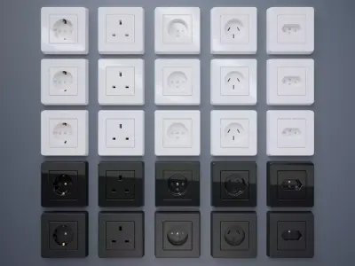 Contact Socket Package Standard Type F-J 3D model