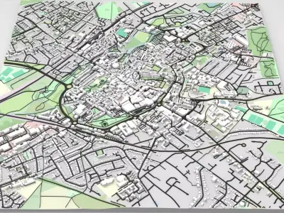 Cityscape Canterbury United Kingdom 3D model