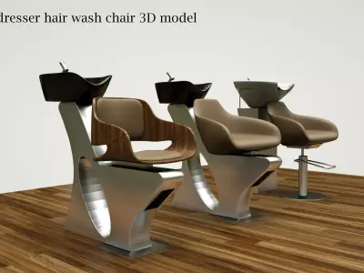 Hair Salon Chair 3D model 3D model