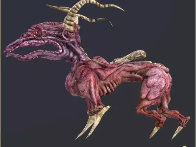 Demonic Beast Low-poly 3D model