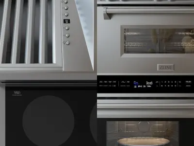 Zline kitchen appliances set 3D model