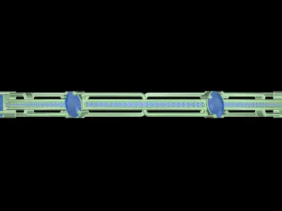 Yellow gold diamond Bangle-PBG-006 DIA 3D print model