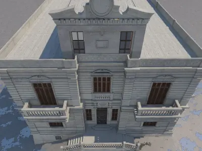 Stone building from Aleppo Syria Low-poly 3D model