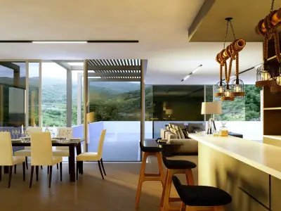 Appartment with spiral stair 3D model