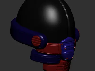 helmet high poly sculpt 3d printable ver 7 3D model 3D model 95