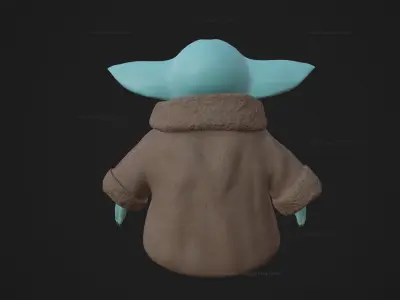 Baby yoda Low-poly 3D model