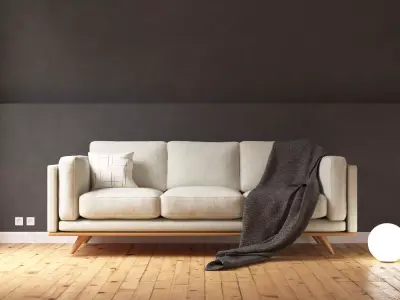 Sofa- scandinavian style- photorealist 3D model