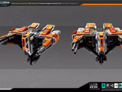 SF REBEL Bomber RF6 Low-poly 3D model