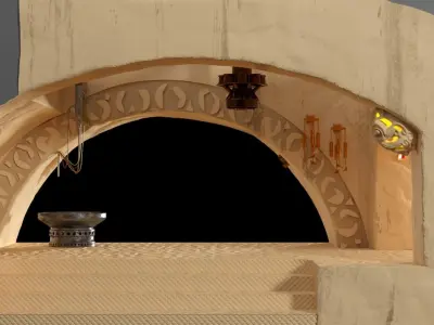 Jabbas Throne Room - Set 4a - Side Attributes 1-18 scale Kenner 3D print model