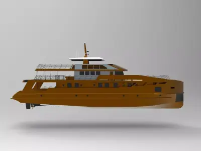 Golden Yacht A 3D model