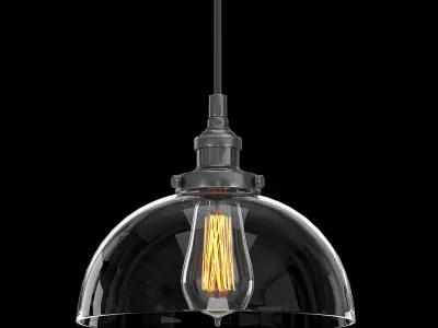 CLEAR GLASS DOME PENDANT 3D model