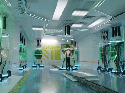 scifi scene made with blender 3D model