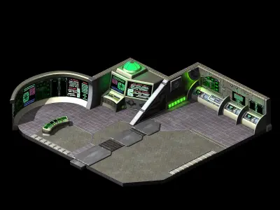 Machinery - repair shop interior 3D model