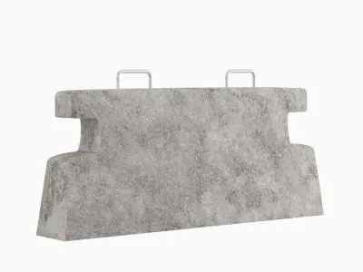 Stone Barrier 01 Low-poly 3D model