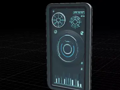 Futuristic Smart Home Control Panel Tech Wall Prop 3D Model Low-poly 3D model