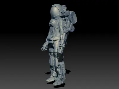 Si-fi spacesuit High-poly 3D model 3D model