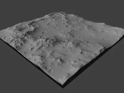 Terrain Moon 3D Print Model 3D print model