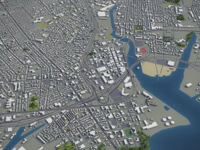 Bridgeport  Low-poly 3D model