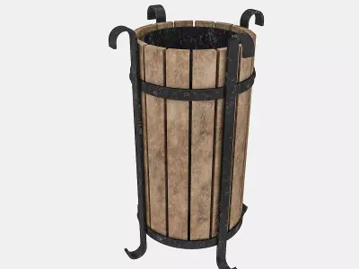 trash can 02 3D model Low-poly 3D model